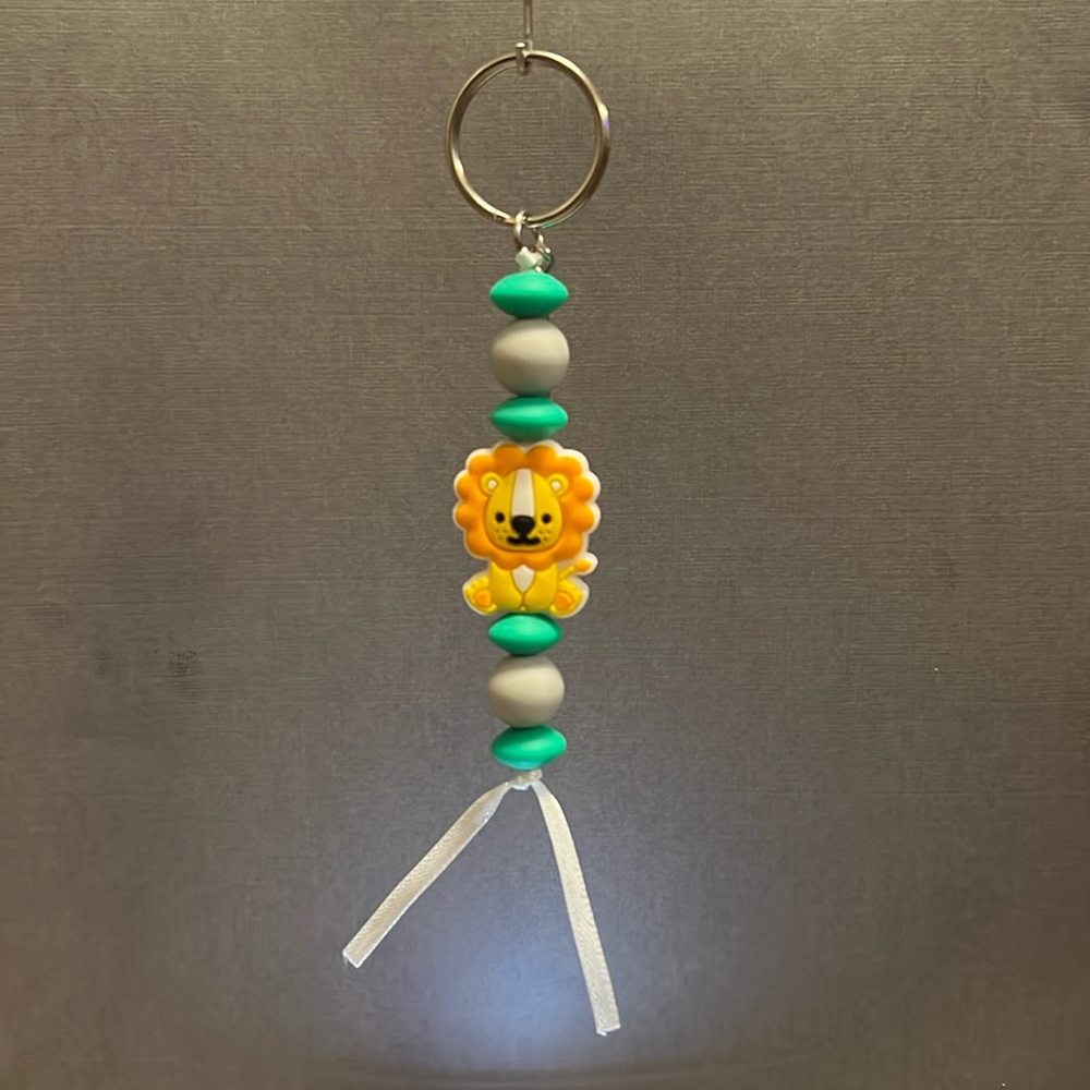 Handmade Lion Ribbon Keychain
